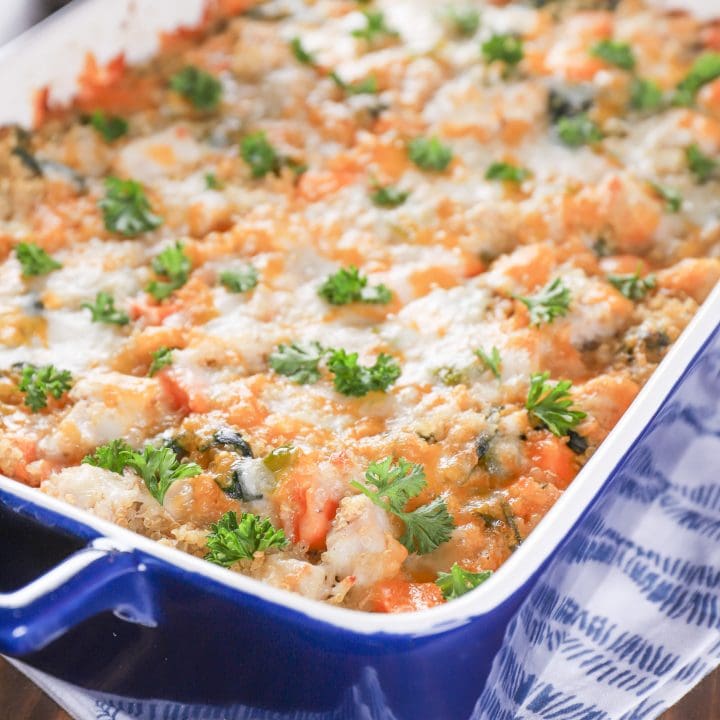 Turkey Sweet Potato Quinoa Bake Recipe from A Kitchen Addiction