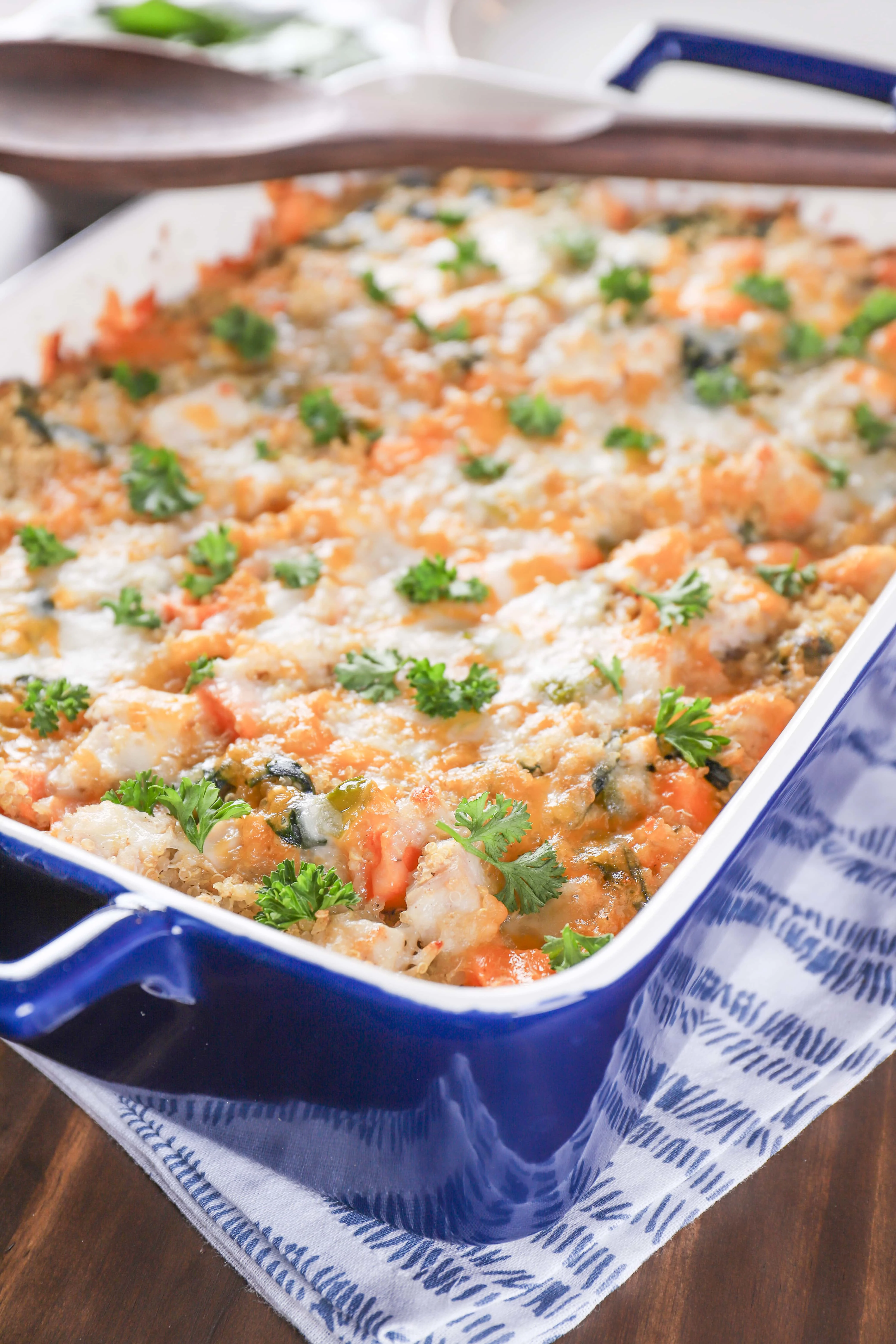 Turkey Sweet Potato Quinoa Bake Recipe from A Kitchen Addiction