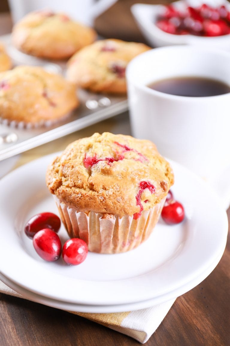 Bakery Style Cranberry Orange Muffins - A Kitchen Addiction