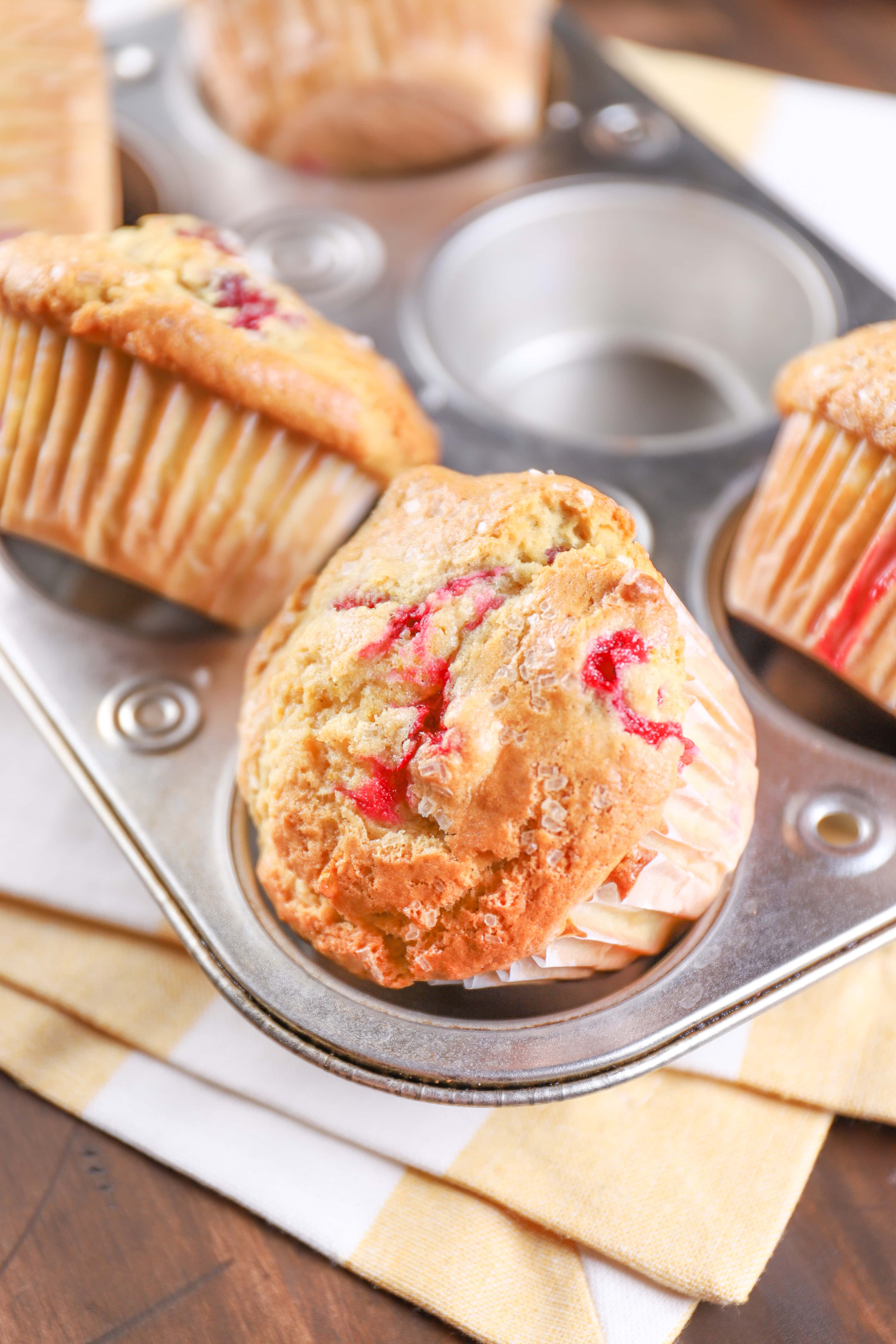 Bakery Style Cranberry Orange Muffins in Muffin Tin