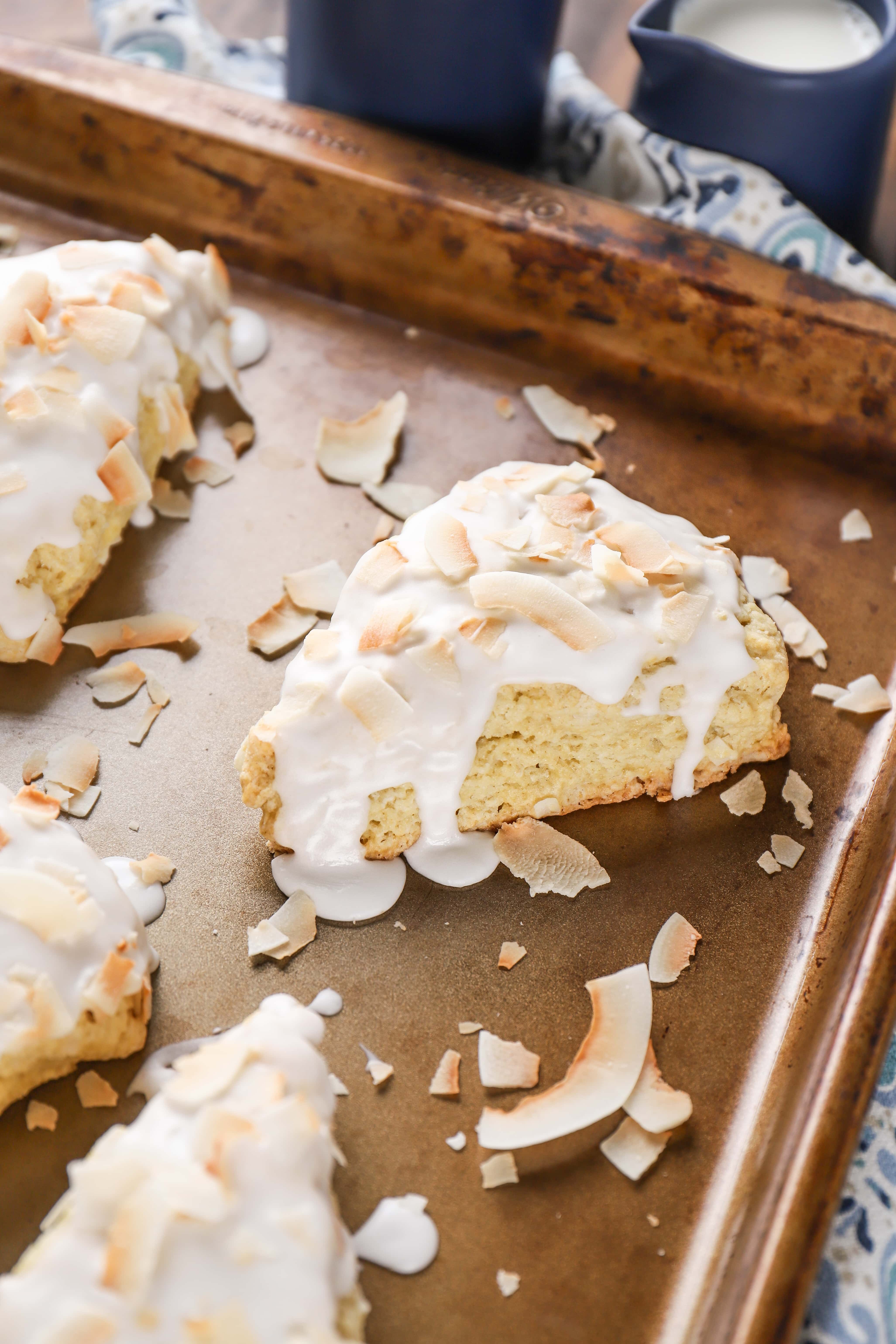 Coconut Cream Scones - A Kitchen Addiction