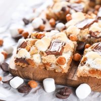 Caramel S'mores Seven Layer Bars