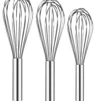 TEEVEA 3 Pack Stainless Steel Balloon Whisk Set