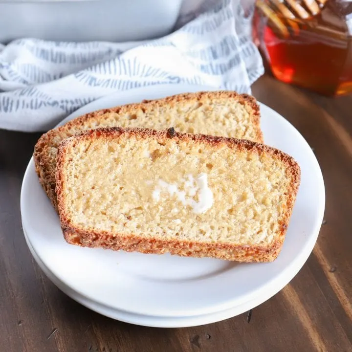 Toasted and Buttered Sourdough English Muffin Bread