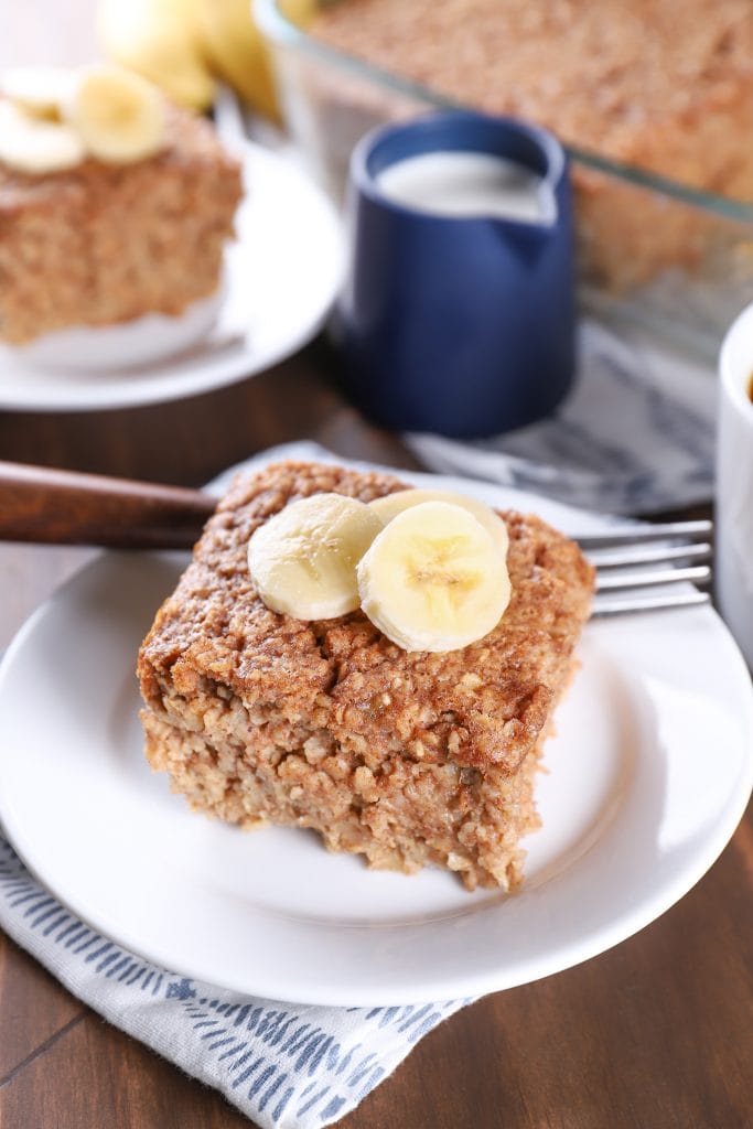 Almond Butter Banana Bread Baked Oatmeal A Kitchen Addiction