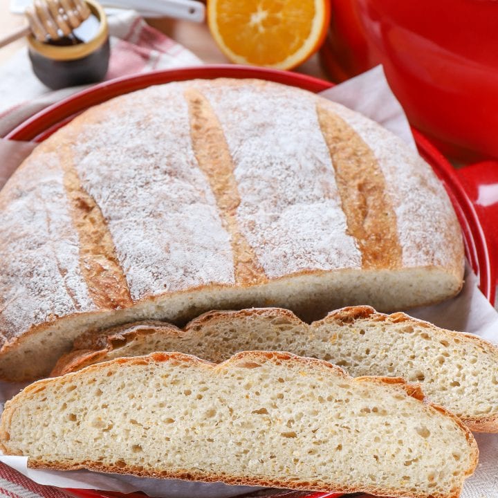 Slices of Rustic Orange Cardamom Bread