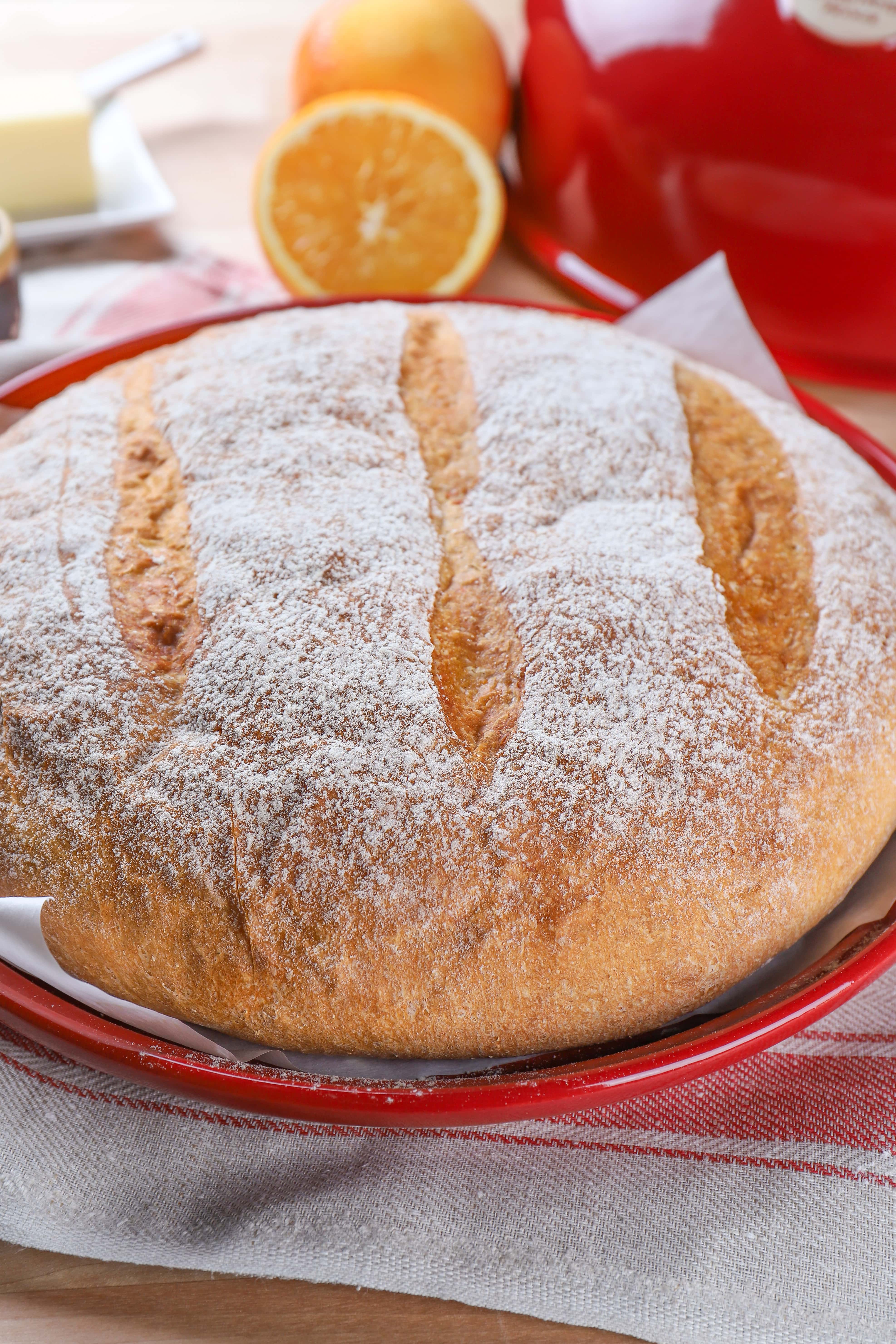 Loaf of artisan orange cardamom bread