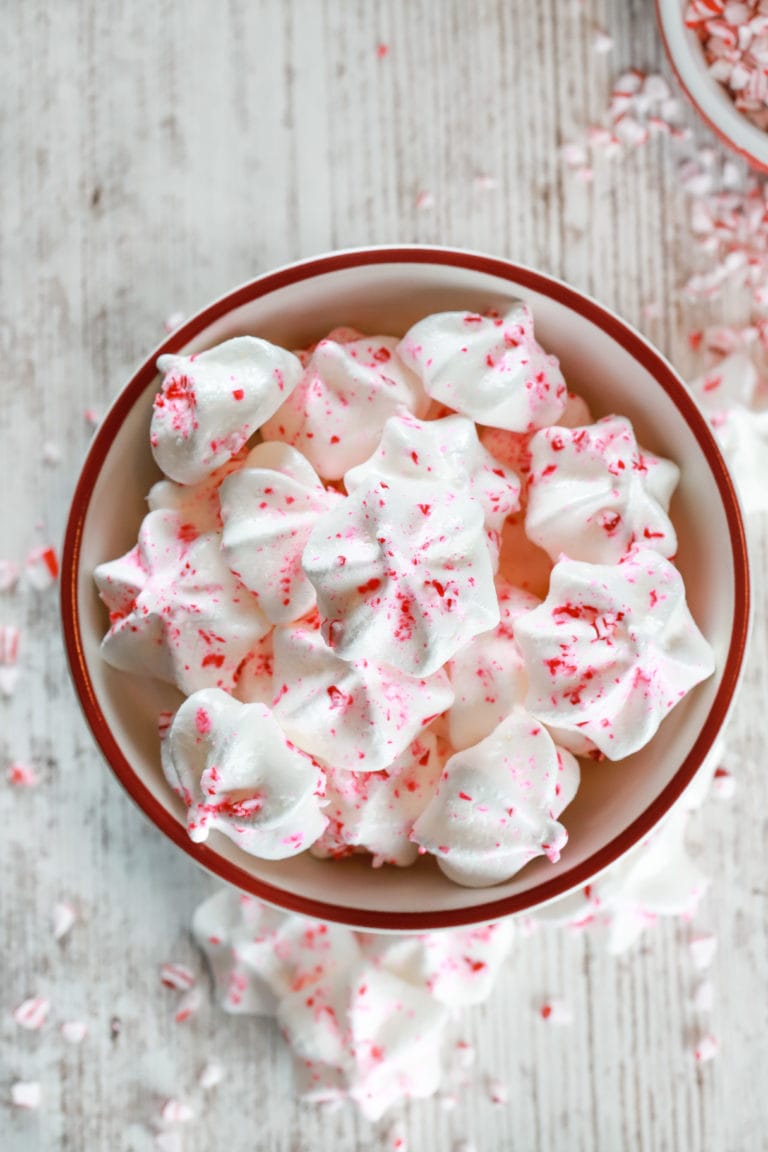 Mini Peppermint Meringue Cookies A Kitchen Addiction